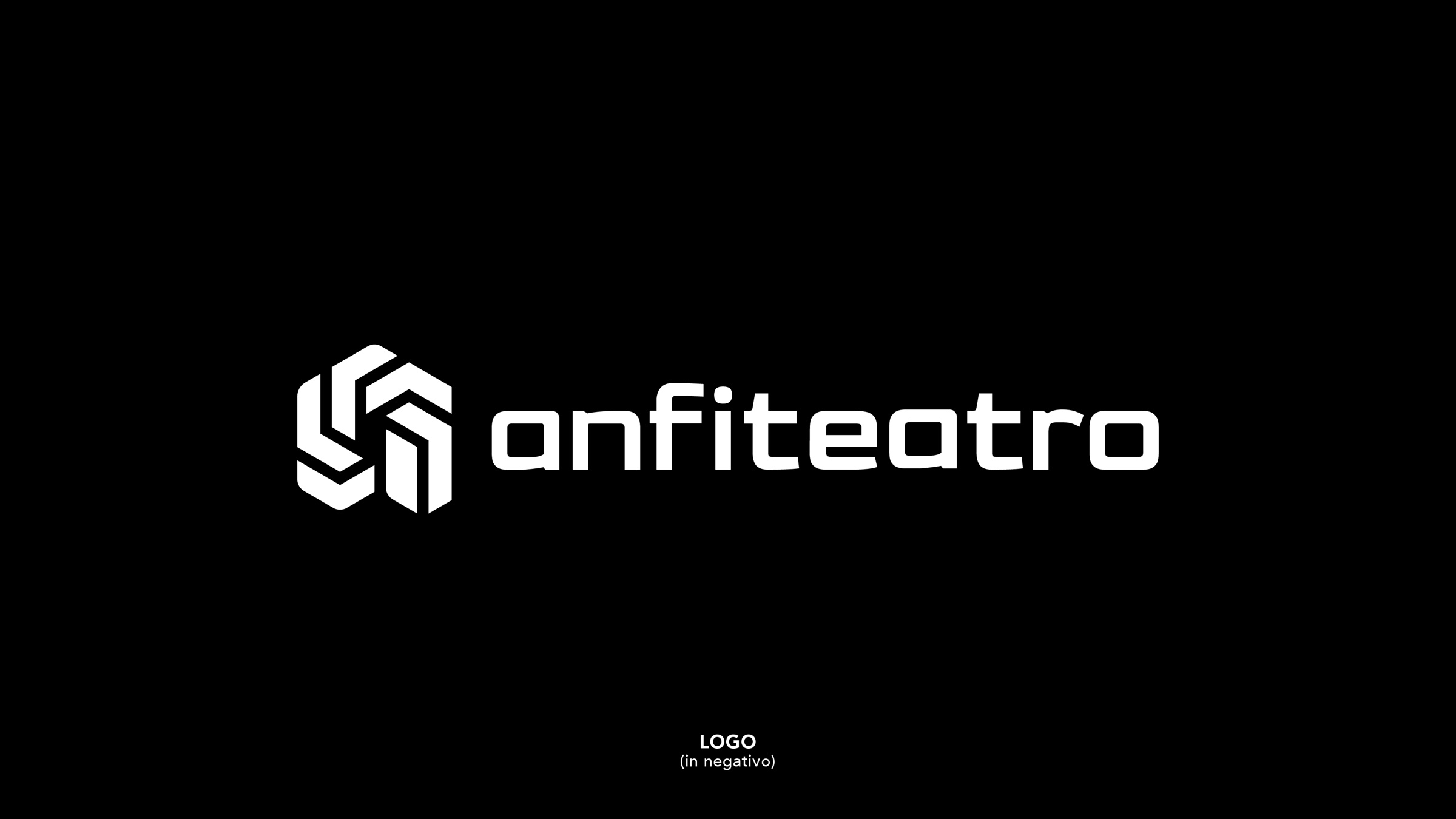 Rebranding Anfiteatro: logo in negativo