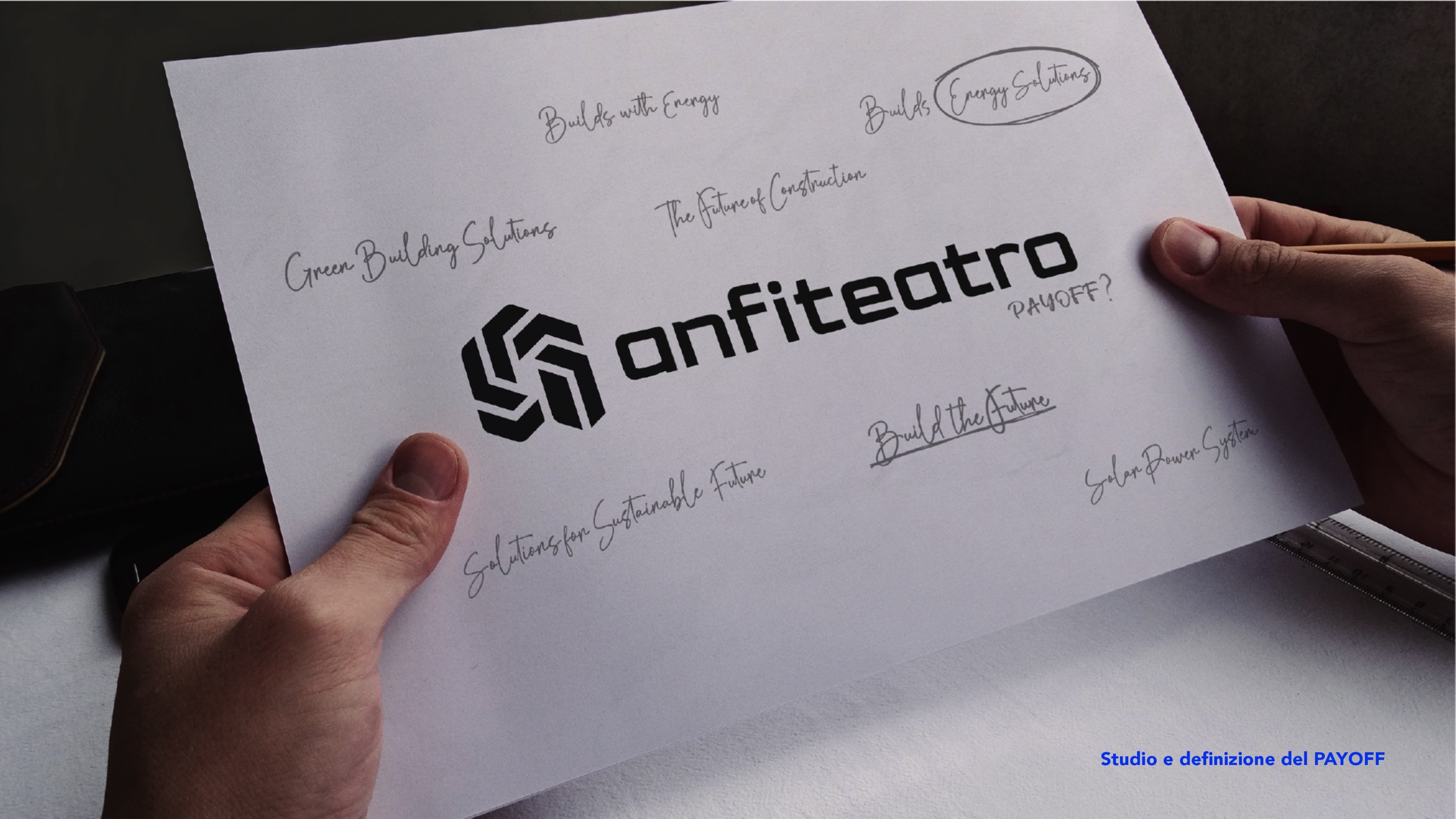 Rebranding Anfiteatro: studio del payoff