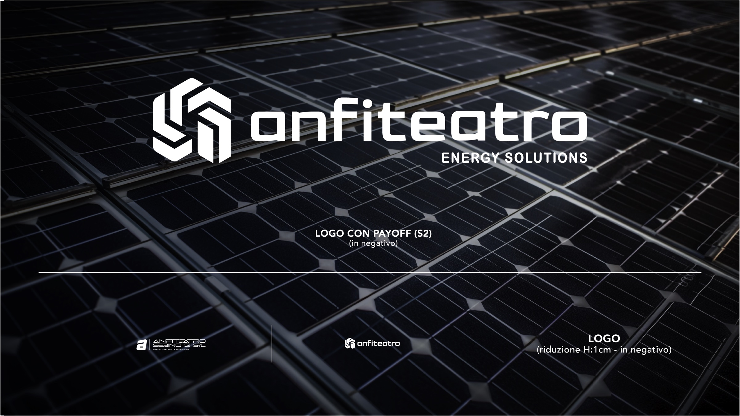Rebranding Anfiteatro: logo su pannelli fotovoltaici