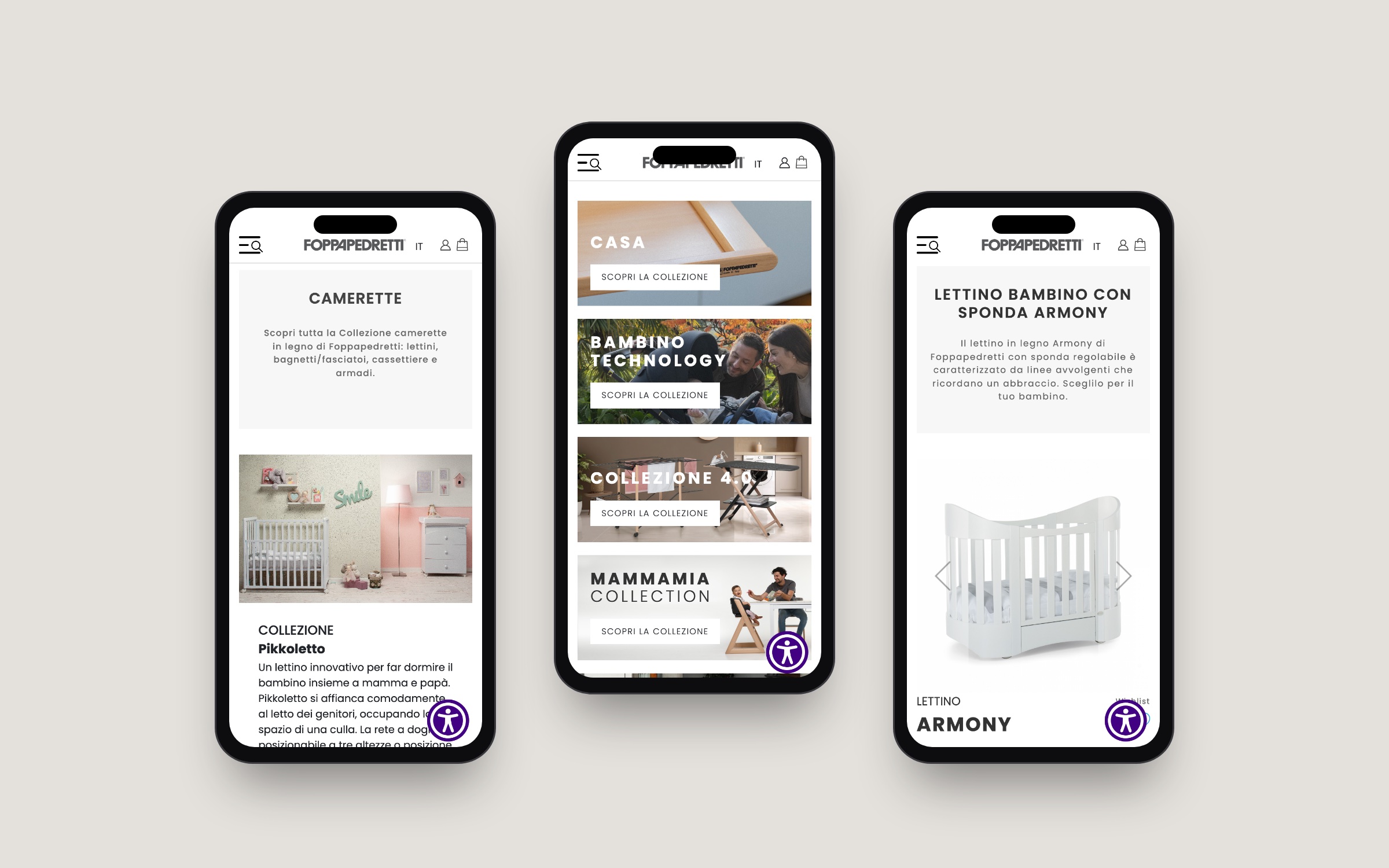 Foppapedretti su smartphone