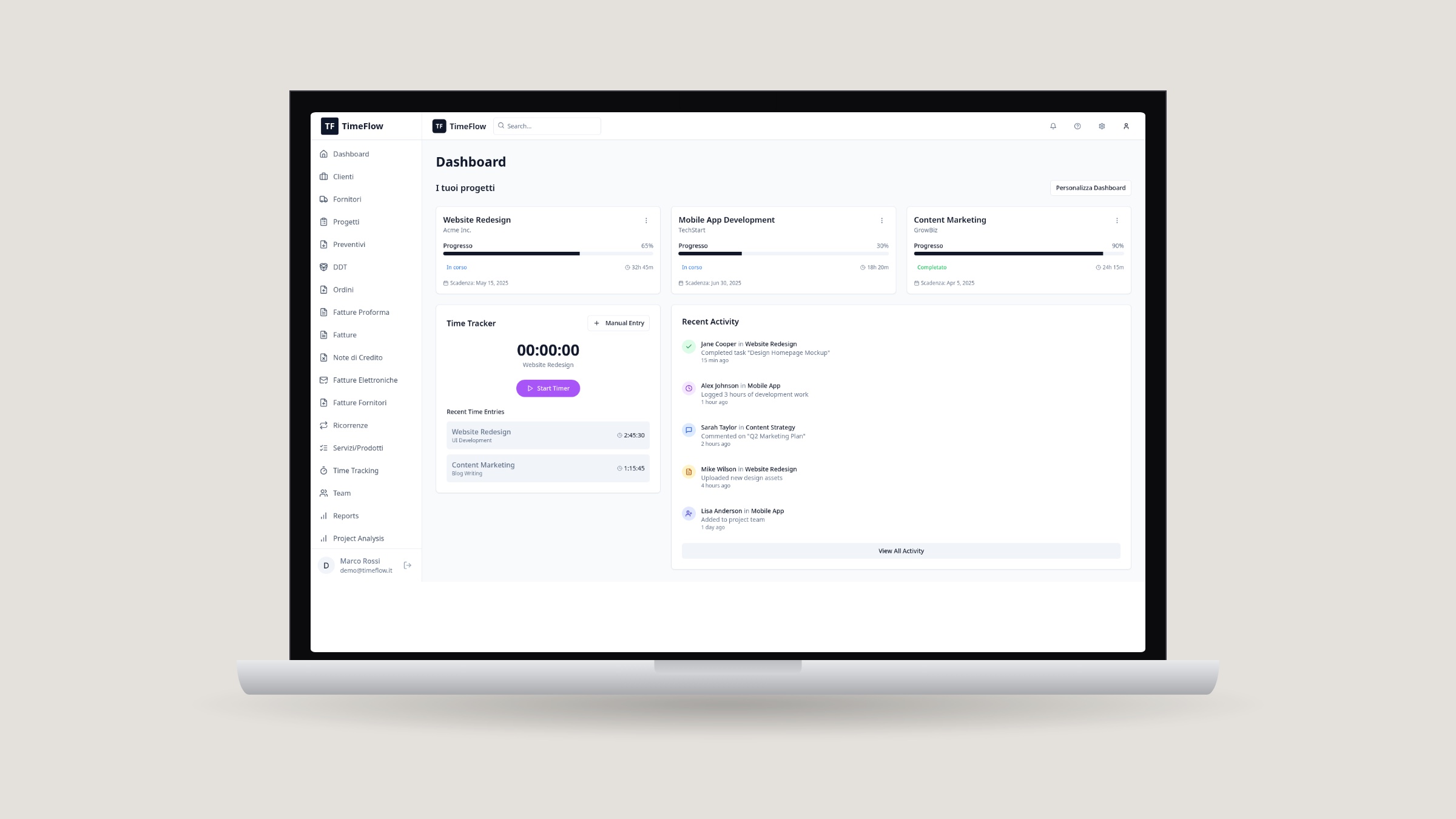 TimeFlow su MacBook