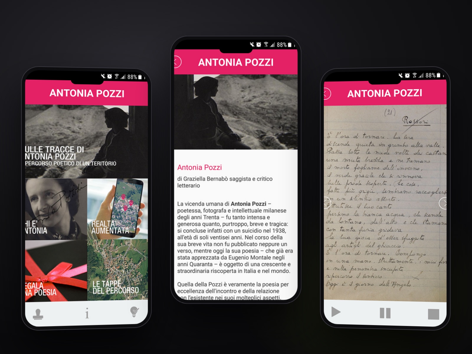 App in realtà aumentata Antonia Pozzi