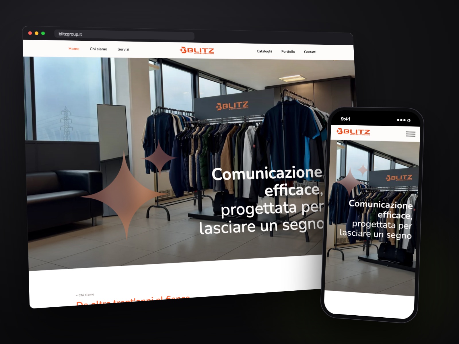 Sito web Blitz realizzato da Teknet, su desktop e smartphone
